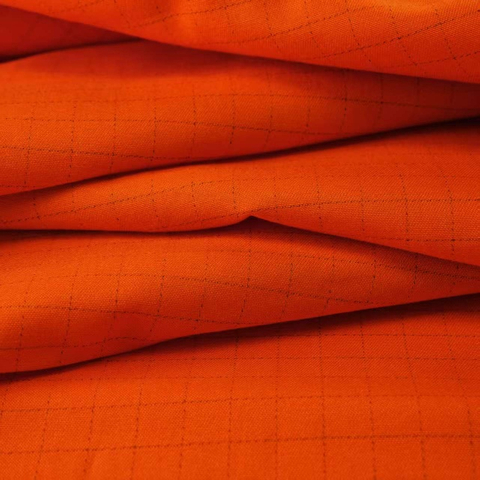 180GSM Cotton Conductive Fiber Blended Flame Ratardant Woven Fabric 