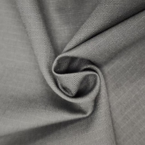240GSM Cotton Nylon Blended Tear Resistant Gray Rire-Resistant Twill Woven Fabric